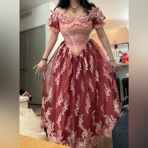 Chic Off-Shoulder Floral Lace Dress